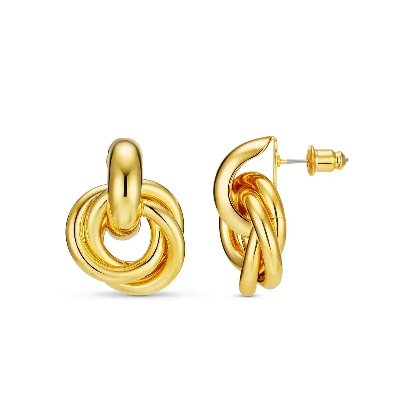Intertwined Statement Earrings in 14k Gold