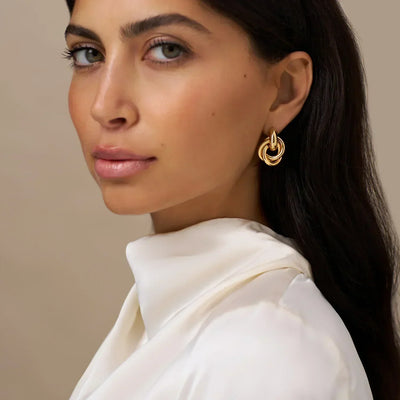 Intertwined Statement Earrings in 14k Gold