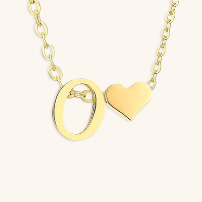 18k Gold Initial Necklace - Ria