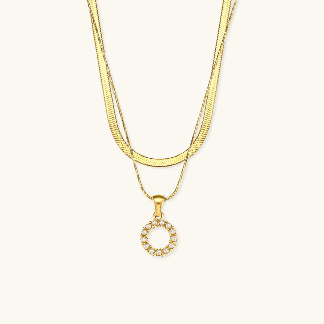 Fiona 18k Gold Layered Initial Necklace