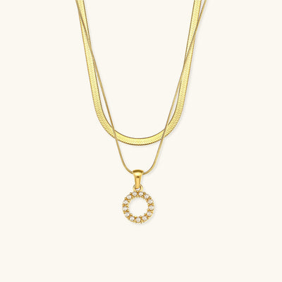 Fiona 18k Gold Layered Initial Necklace
