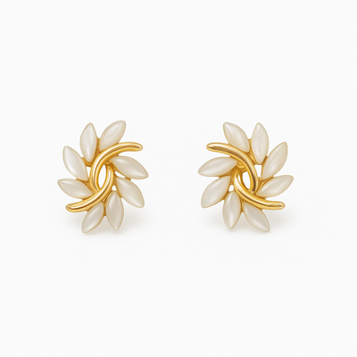 Lila™ | Elegant Women's White Opal Earrings