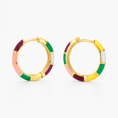 Aurelia™ | Women's Gold Enamel Earrings