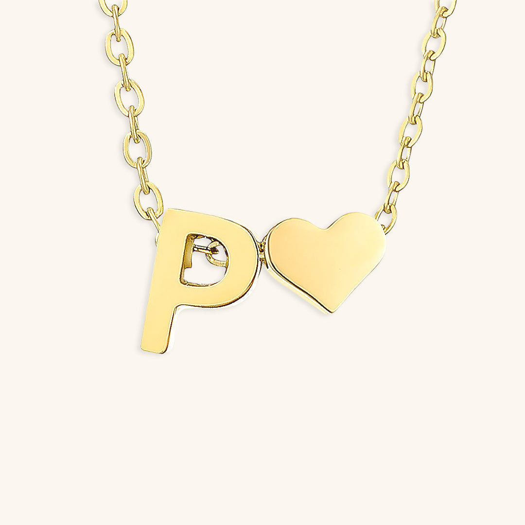 18k Gold Initial Necklace - Ria