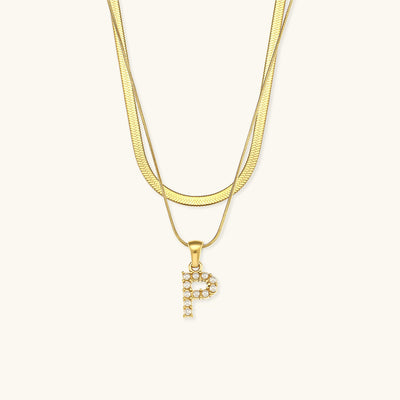 Fiona 18k Gold Layered Initial Necklace