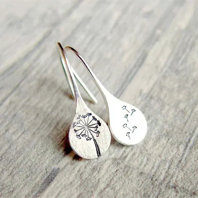 Auric™ | Retro Silver Floral Earrings