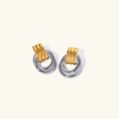 Luna Multi-Layered Earrings in 18k Gold