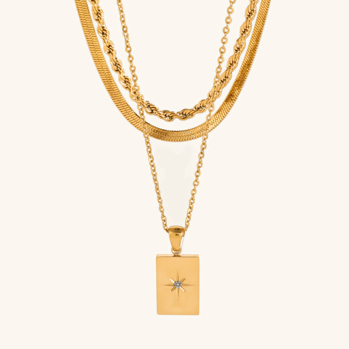 Raphael Layered Necklace in 18k Gold