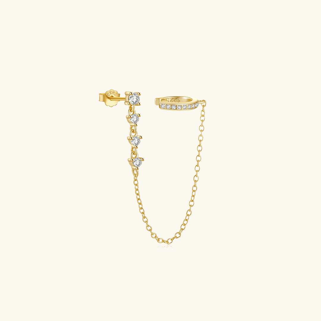 Audra Chain Earrings in 18k Gold