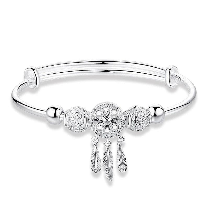 Adjustable Dreamcatcher Bracelet in 925 Silver