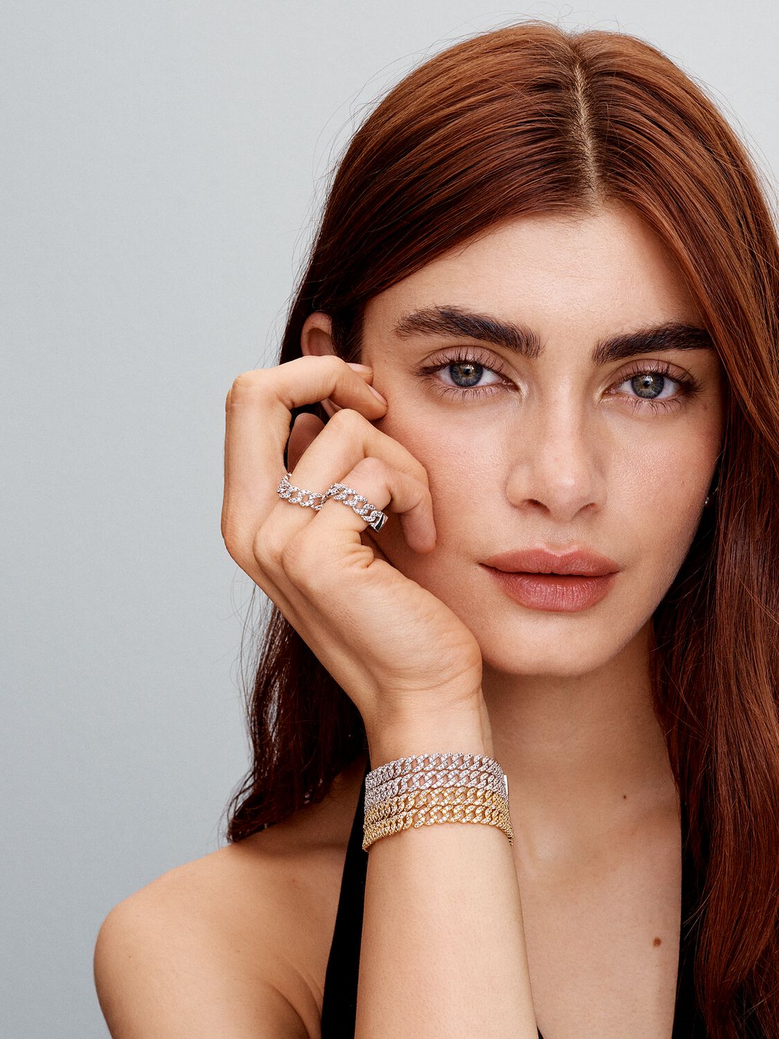 Cuban Link Moissanite Bracelet in 18K Gold