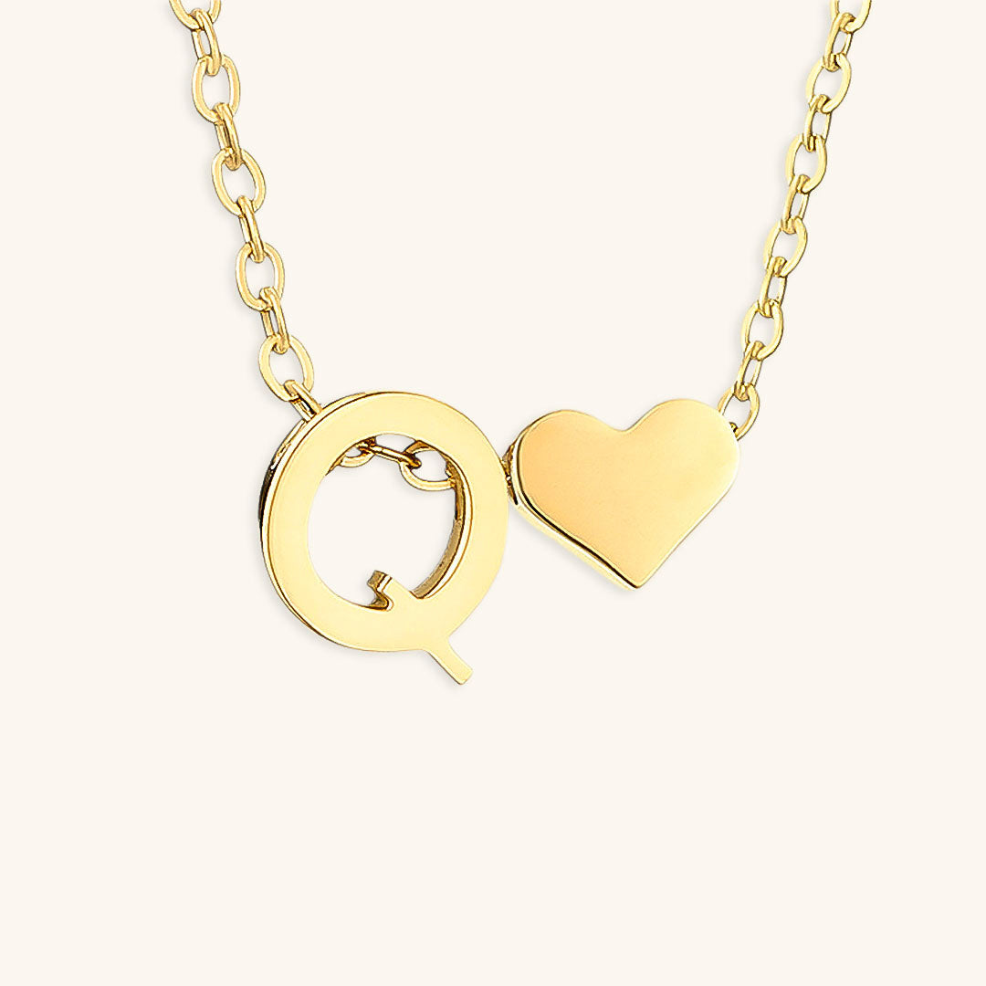 18k Gold Initial Necklace - Ria