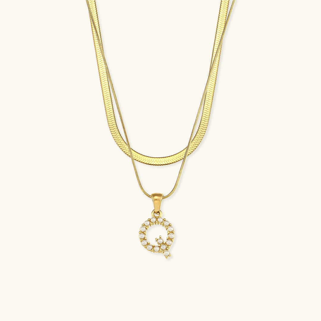 Fiona 18k Gold Layered Initial Necklace