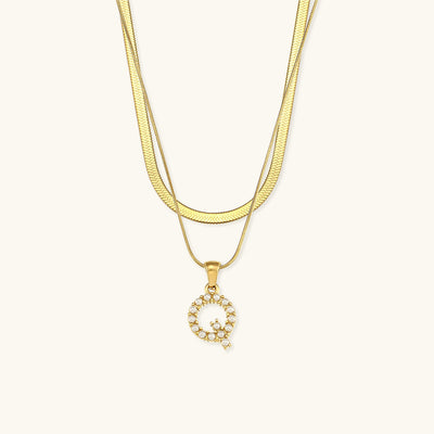 Fiona 18k Gold Layered Initial Necklace