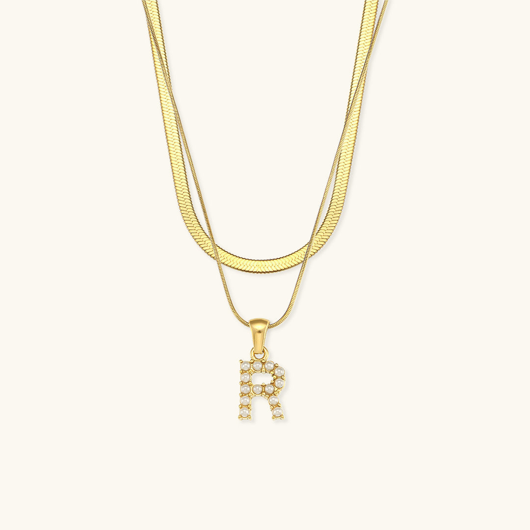 Fiona 18k Gold Layered Initial Necklace