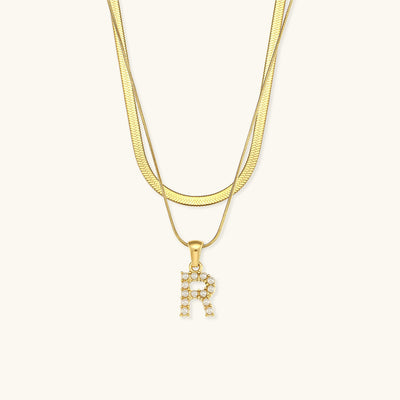 Fiona 18k Gold Layered Initial Necklace