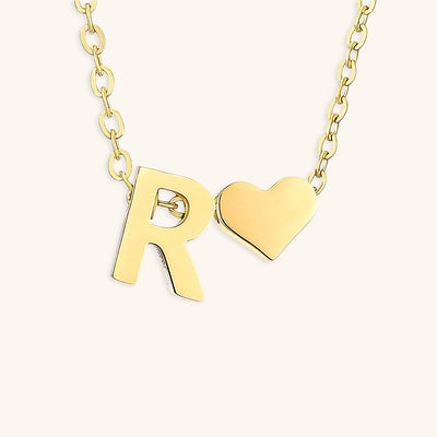 18k Gold Initial Necklace - Ria