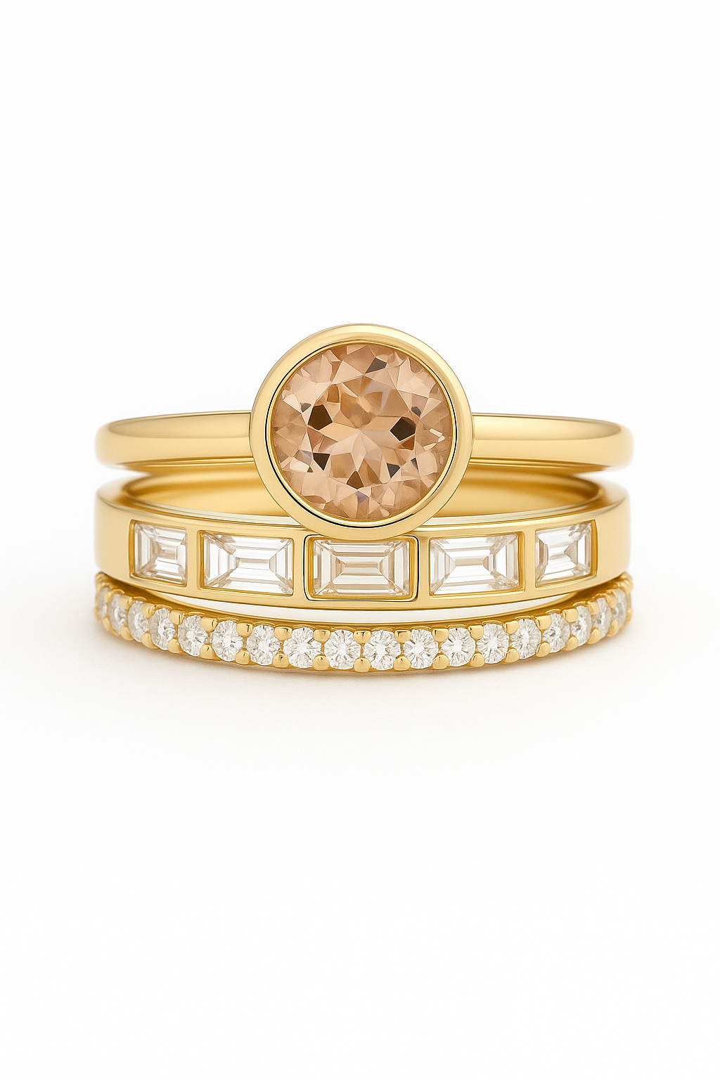 Elegant™ | Women's Gold Ring with Crystal Inlay