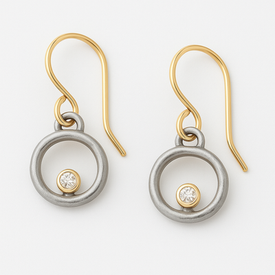 Leon™ – Classic Gold and Silver Zirconia Earrings