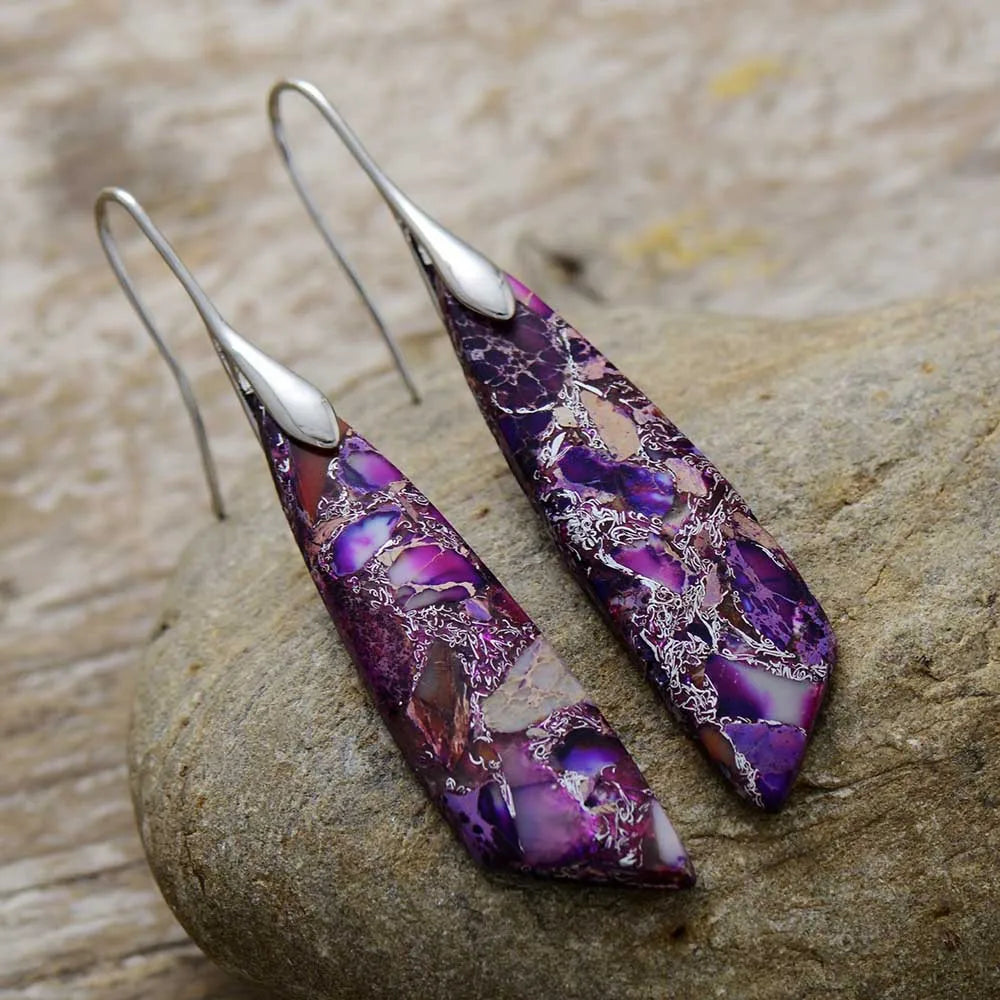 Hazel | Bohemian Emperor Stone Drop Earrings