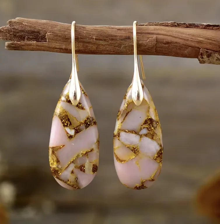 Sophia | Dangle Earrings with Freshwater Pearl and Shell Accents