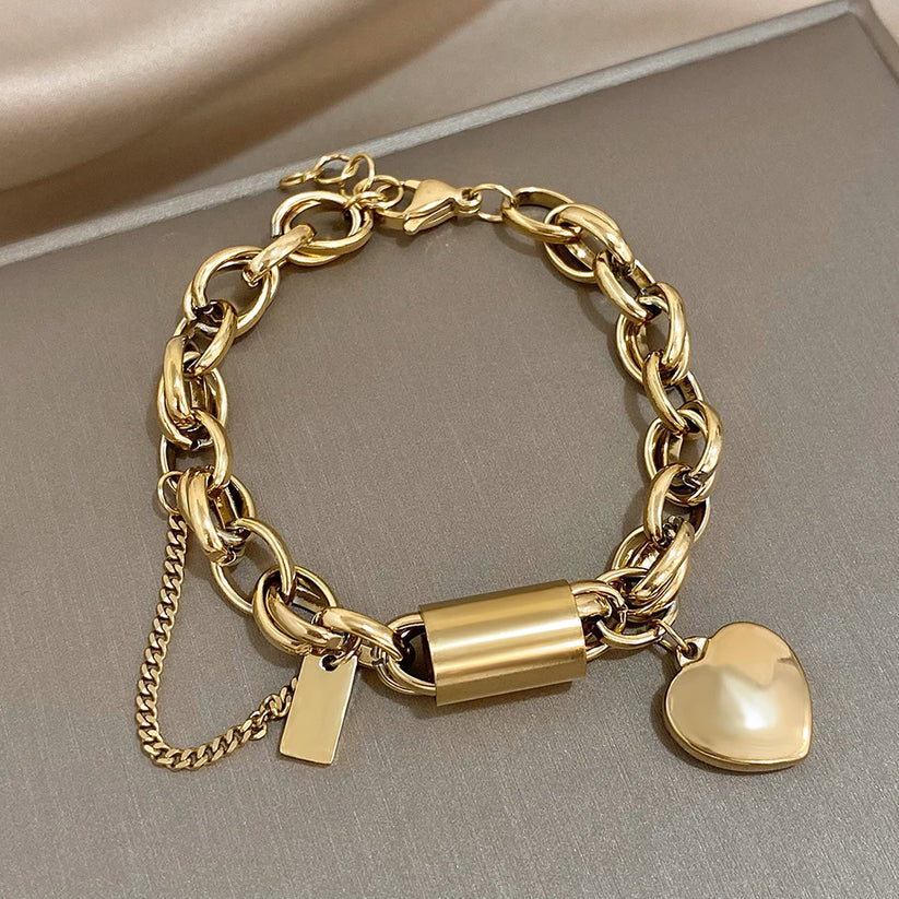 Heartened™ | Bold Gold Chunky Bracelet