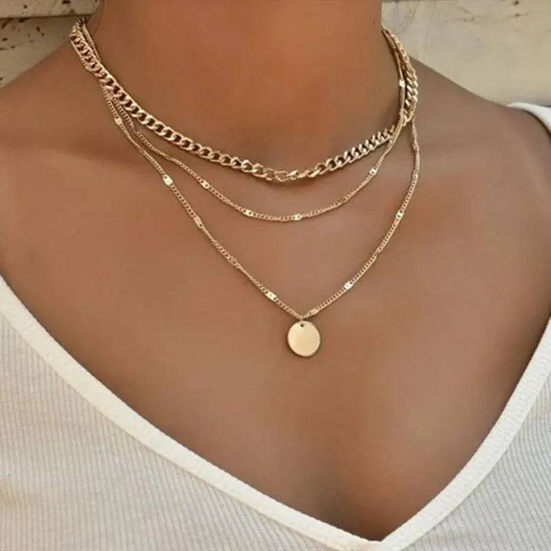 Chic Gold and Silver Plated Necklace