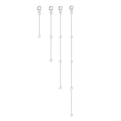 4-Piece Necklace Extender Set (Adjustable Length: 2-8 inches / 5-20 cm)