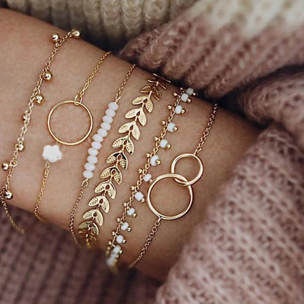 Gold Boho Bracelet Set