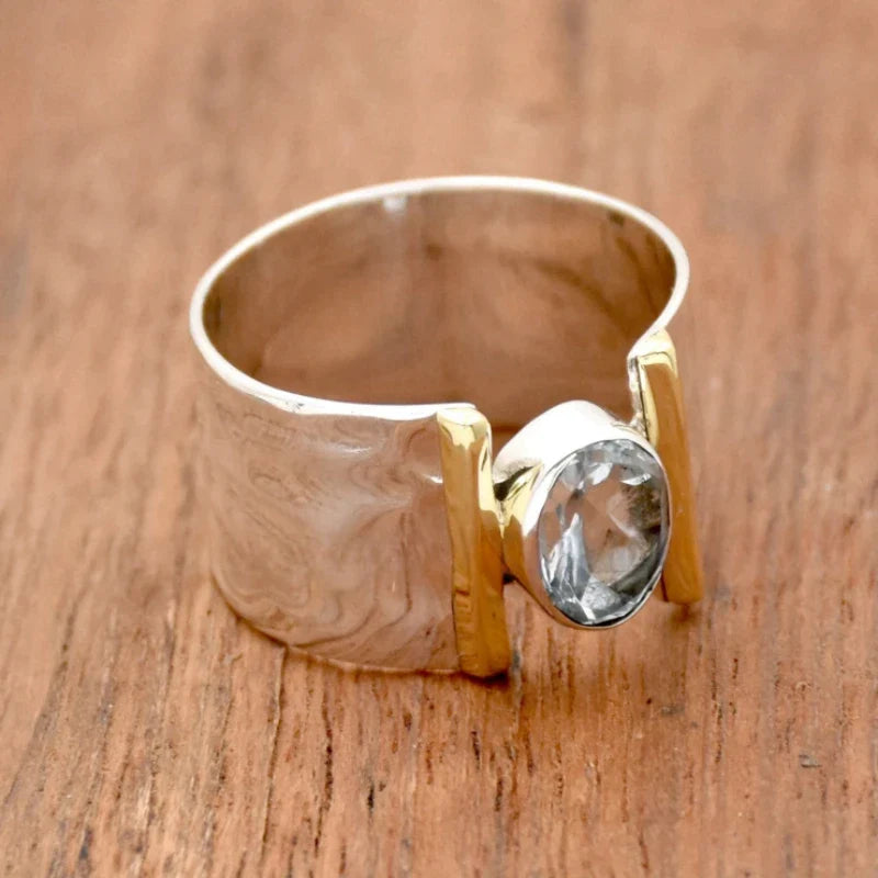 Tatum | Retro Geometric Zirconia Ring