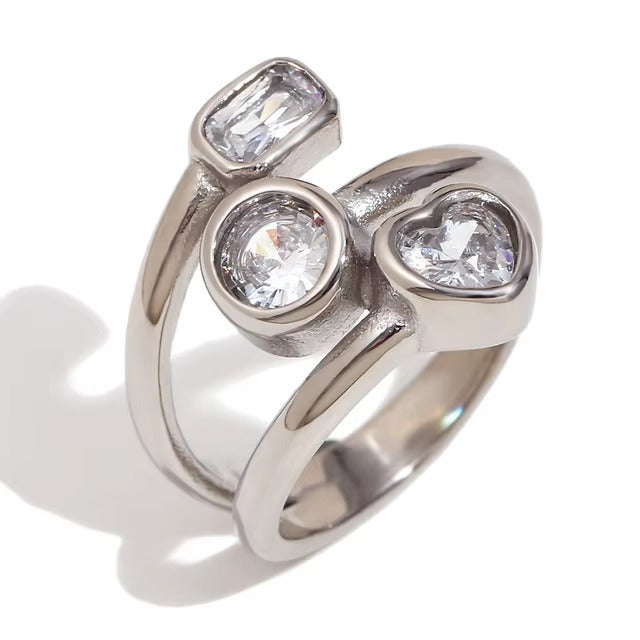 Retro Colorful Inlaid Glass Ring