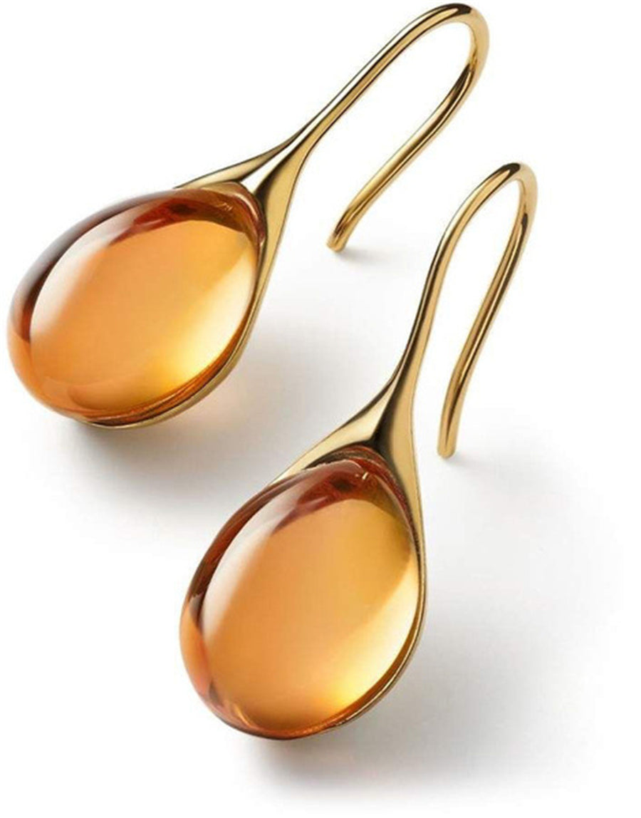 Chic Gold and Silver Crystal Drop Earrings
