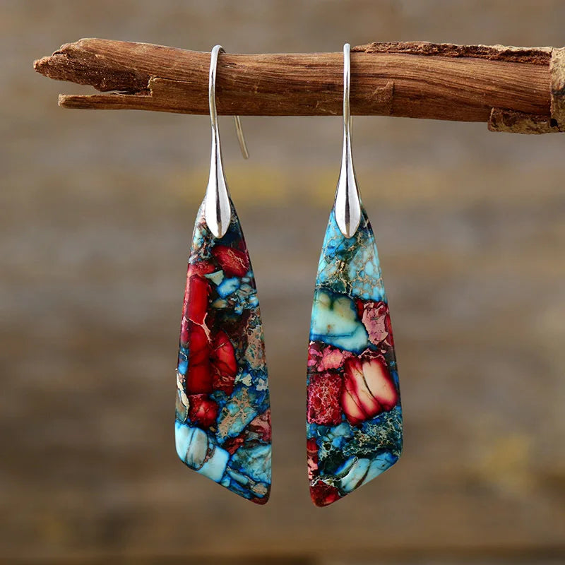 Hazel | Bohemian Emperor Stone Drop Earrings