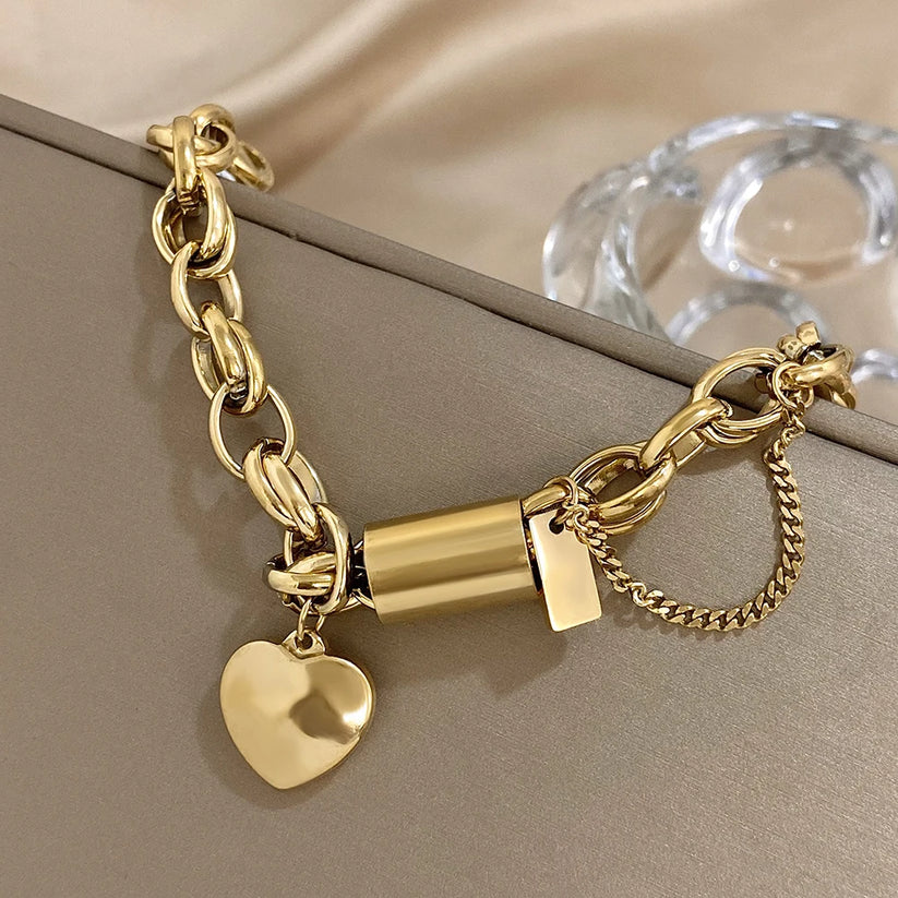 Heartened™ | Bold Gold Chunky Bracelet