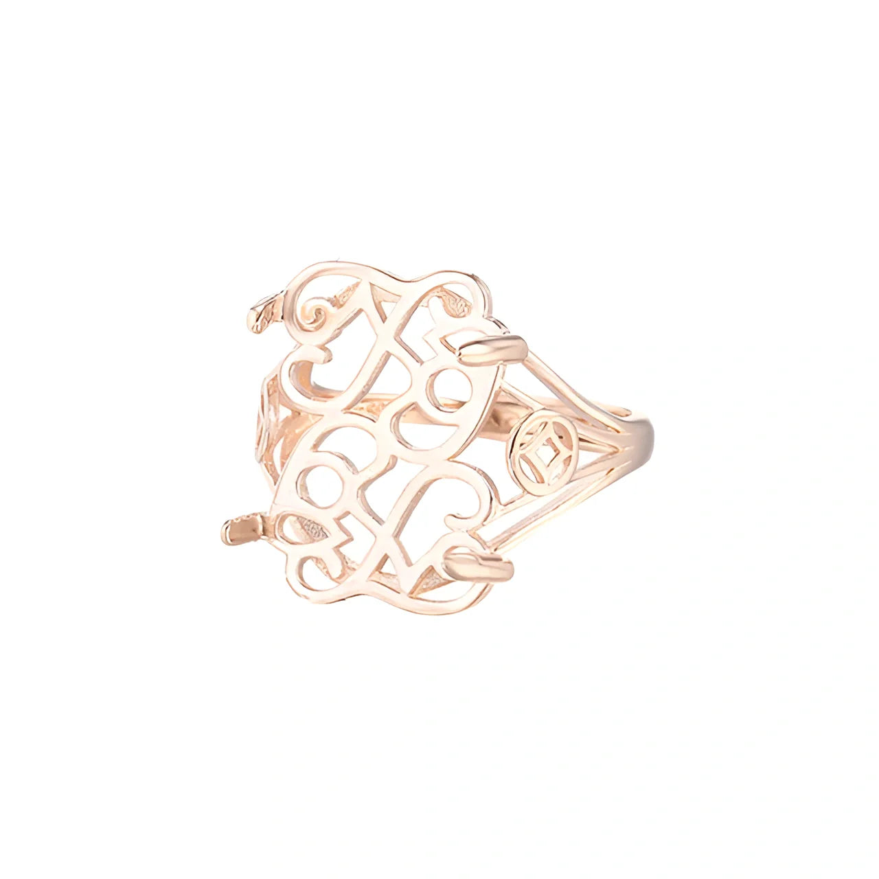 Retro-Inspired Openwork Gold Ring
