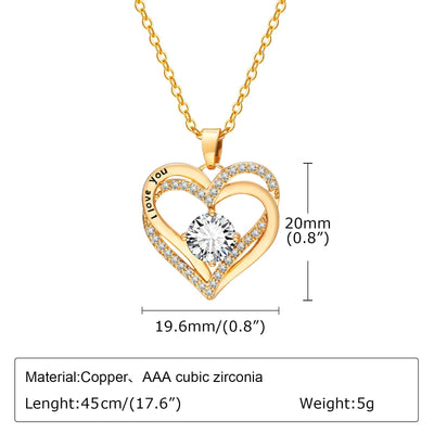 Heart-Shaped Birthstone Pendant Necklace