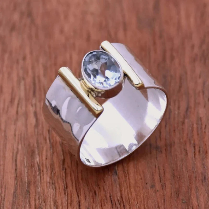 Tatum | Retro Geometric Zirconia Ring