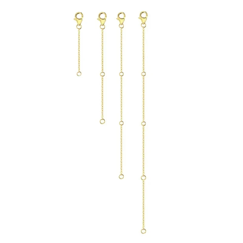 4-Piece Necklace Extender Set (Adjustable Length: 2-8 inches / 5-20 cm)