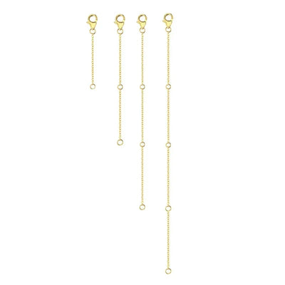 4-Piece Necklace Extender Set (Adjustable Length: 2-8 inches / 5-20 cm)