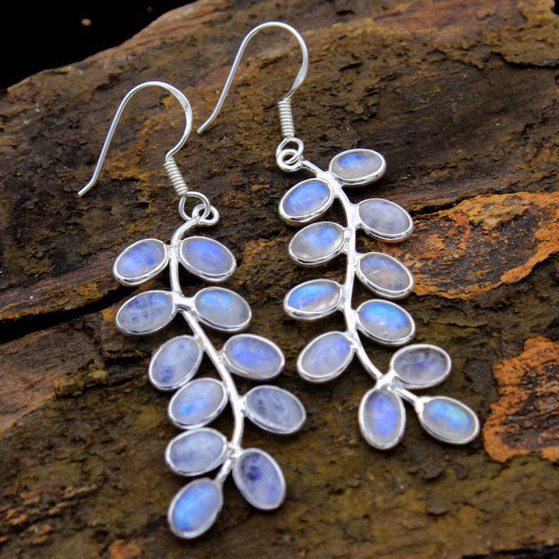 Elegant Moonstone Drop Earrings