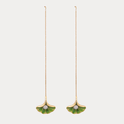 Ginkgo Leaf-Inspired Earrings