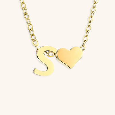 18k Gold Initial Necklace - Ria