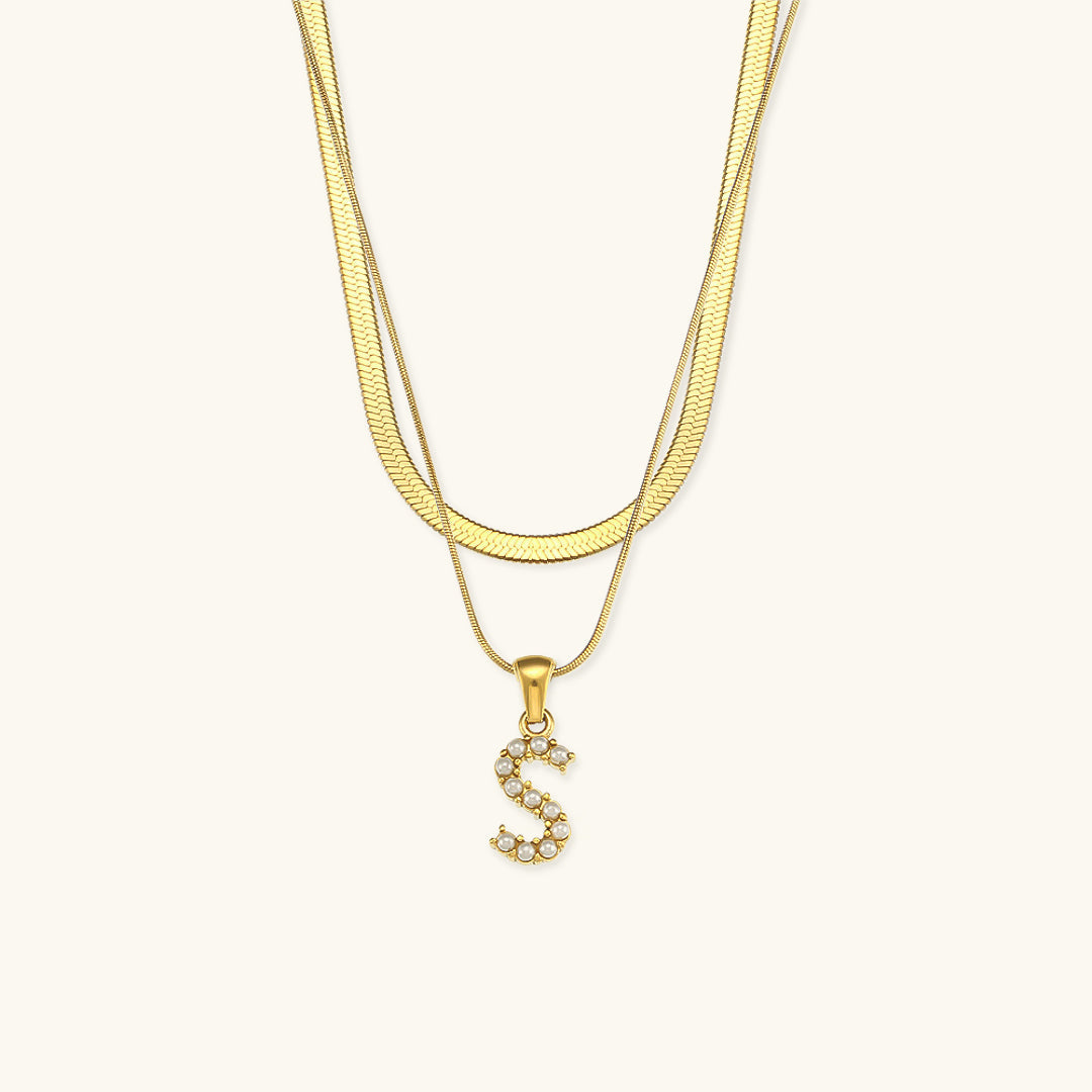 Fiona 18k Gold Layered Initial Necklace