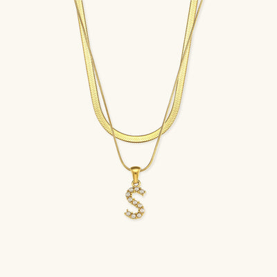 Fiona 18k Gold Layered Initial Necklace
