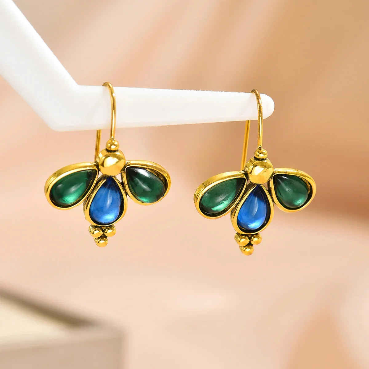 Aitana | Aqua & Teal Waterdrop Earrings