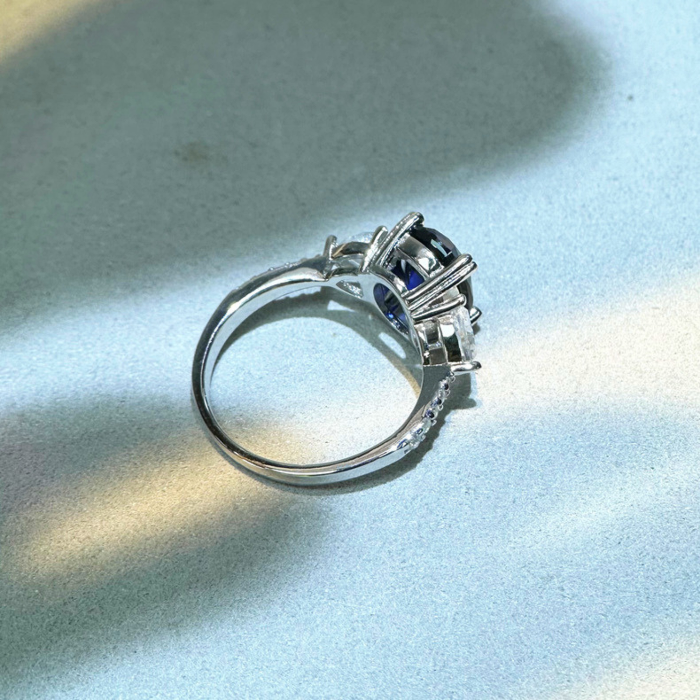 Elegant Blue Sapphire Statement Ring