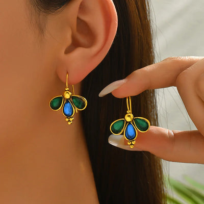 Aitana | Aqua & Teal Waterdrop Earrings