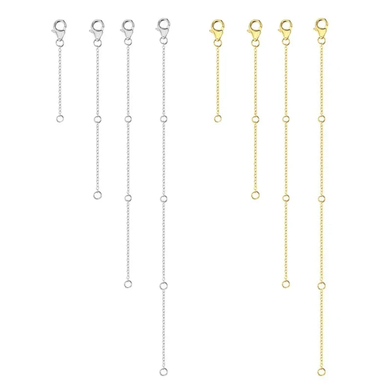 4-Piece Necklace Extender Set (Adjustable Length: 2-8 inches / 5-20 cm)