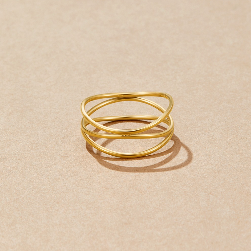 18k Gold Infinity Loop Ring