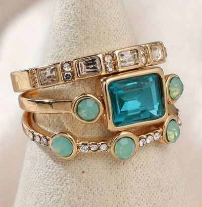 Timeless Vintage Crystal Ring Collection